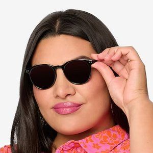 EYEBUYDIRECT 'Seah' Round Black Sunglasses NWOT